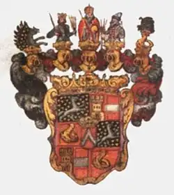 Gemehrtes Wappen der Grafen zu Herber­stein, verm. 17. Jh.