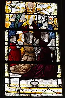 Hl. Barbara mit Stifterfamilie, Mariä Tempelgang