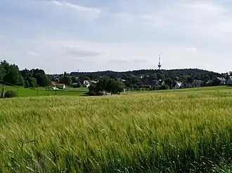 Blick von Heretsried auf den Staufenberg