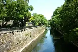 Stützwand der ehemaligen Herforder Kleinbahn an der Werre