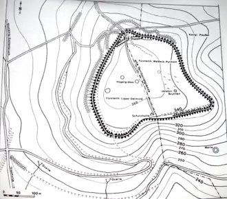 Topographische Karte der Herlingsburg