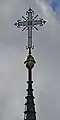 Turmspitze mit Kugel und Kreuz