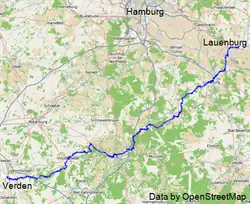 Karte des Wanderweges