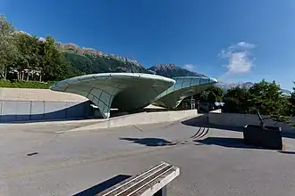 Bergstation der Hungerburgbahn am Hermann-Buhl-Platz