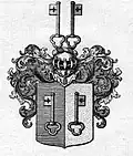 Wappen derer von Behr[en] (Meißen) – Kupferstich aus dem Jahre 1750