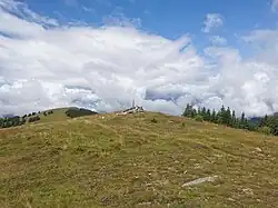 Gipfelbereich des Herrenkogels, links im Hintergrund der Wetterkogel