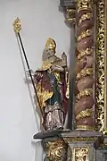 Nördlicher Seitenaltar, heiliger Wolfgang