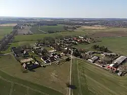 Hestedt im März 2021 von Südosten