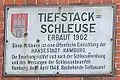 Schild an der Tiefstackschleuse