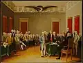 Edward Hicks (1780–1849): Declaration of Independence (Unabhängigkeitserklärung), circa 1840–1845