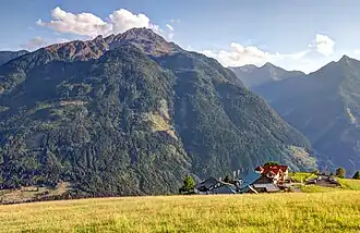 Mölltaler Polinik und Ebeneck vom Himmelbauer (Marktgemeinde Obervellach) aus gesehen