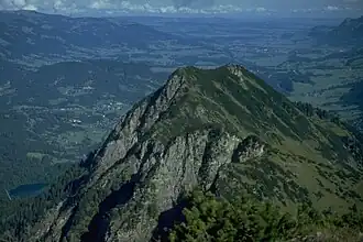 Himmelschrofen von Süden vom Gipfel des Vorderen Wildengundkopfes