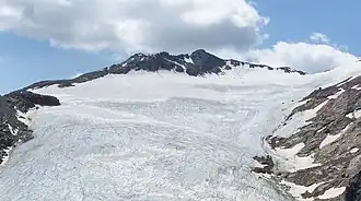 Hintere Rotspitze über dem Gramsenferner, gesehen von der Vorderen Rotspitze