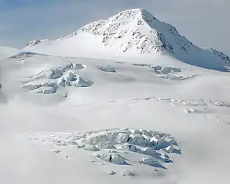 Hinterer Brochkogel von Nordosten (Taschachferner) im Winter
