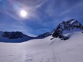Hintere Brunnenkogel (rechts) vom Lüsener Ferner gesehen