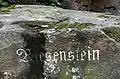 Historische Inschrift am Naturdenkmal