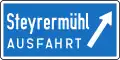 15b-a: Ausfahrts­wegweiser – Auto­sbahn oder Auto­sstraße