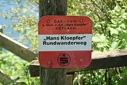 Wegtafel am Hirzmann-Stausee