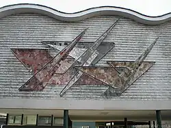 Fassadengestaltung des Pavillons der Gustav-von-Schmoller-Schule Heilbronn (Hans Epple)