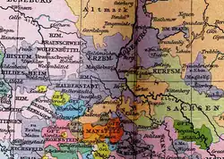 Hochstift Halberstadt um das Jahr 1400