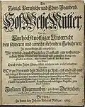 Titelblatt des Werkes, einer späteren Auflage (1723)