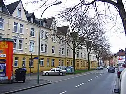 Ältere Besiedlung an der Poststraße in der Nähe der Schachtanlage Constantin I