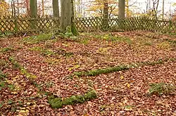 Fundament eines Blockhauses