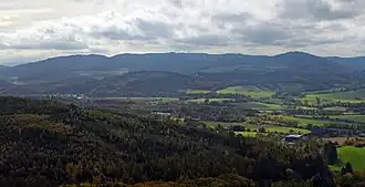 Blick vom Küppelturm nach Süden zum Hohen Ransen vor Errichtung von Windkraftanlagen