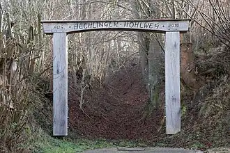 Der Eingang zum Hohlweg