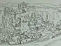 Ansicht von Burg und Stadt Hohnstein nach 1630