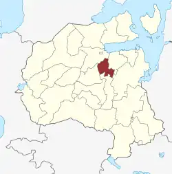 Lage des Søstrup Sogn in der Holbæk Kommune