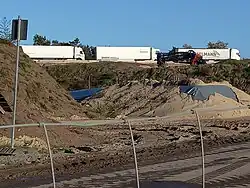 Typisch für Baustellen: der Lkw-Stau auf dem rechten Fahrstreifen der A 1 (Fahrtrichtung Osnabrück) bei Holdorf.