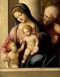 Antonio da Correggio: Die heilige Familie mit dem heiligen Johannes als Kind