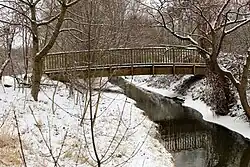 Holzbrücke bei Kalkum im Winter (2018)