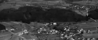 Der Homberg auf einer Luftaufnahme von 1920