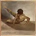 Théodore Géricault: Homme nu renversé sur le sol