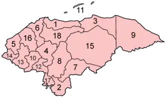 Departamentos in Honduras