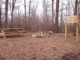 Die aufgeschütteten Steine symbolisieren den höchsten Punkt Indianas