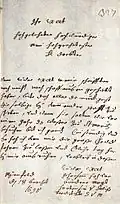 Brief an den Zürcher Theologen Johann Heinrich Heidegger
