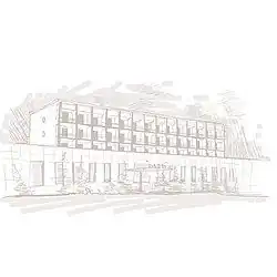 Zeichnung des Hotel Dajtis