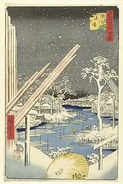 34. Holz-Stapelplatz am Fukagawa