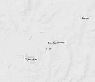 Detailkarte mit Zufahrts- und Zugangswegen