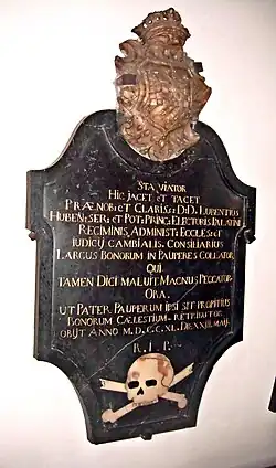 Epitaph Lubentius Huben