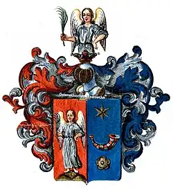 Wappen derer von Hugo (1732) im Österreichischen Staatsarchiv