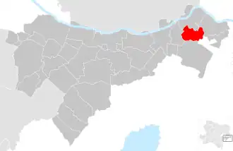 Lage der Gemeinde Hundsheim im Bezirk Bruck an der Leitha (anklickbare Karte)