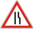 A-9 Fahrbahnverengung (rechtsseitig)