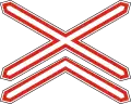 A-42 Andreaskreuz (mehrgleisiger Bahnübergang) - liegend