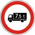 C-8 Verbot für Kraftfahrzeuge über 7,5 t