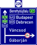 G-79 Vorwegweiser an Autobahnen und Schnellstraßen