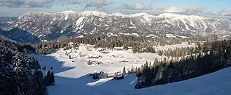 SSW-Seite des Sengsengebirges vom Skigebiet Hinterstoder